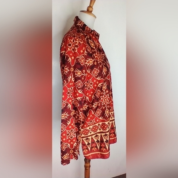 LAUREN PATTERNED COTTON BLOUSE - Picture 6 of 6